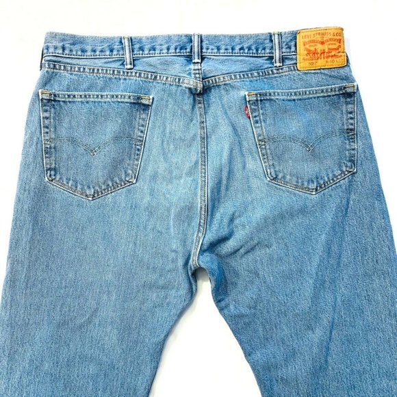 Vintage Levis 505 Tapered Relaxed Fit High‎ Rise Jeans Medium Wash Denim 40x30 - Picture 2 of 12